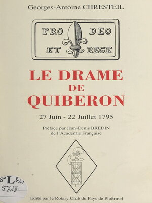 cover image of Le drame de Quiberon, 27 juin-22 juillet 1795